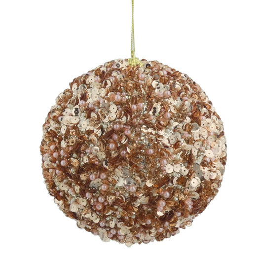 Davies Products Bauble 15cm Rose Pearl