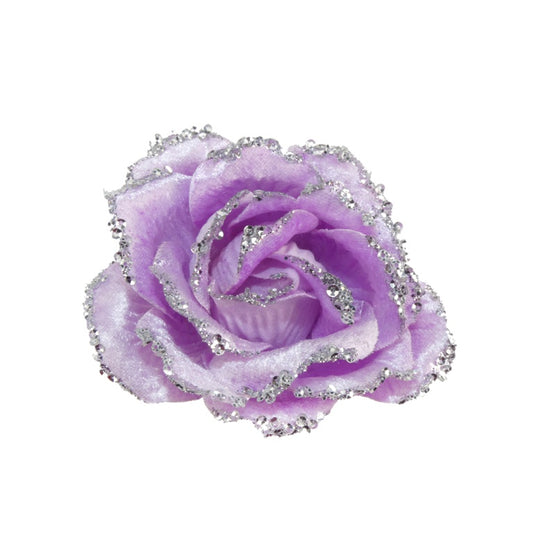 Davies Products Clip-On Velvet Rose 10cm Lilac