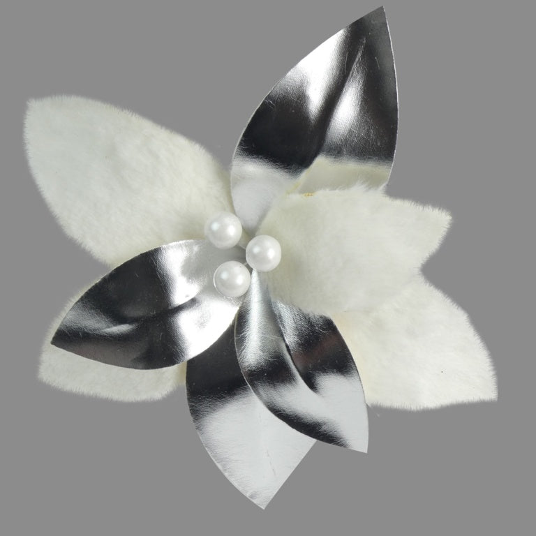 Davies Products Fur & MM Flower Pick 24cm Silver