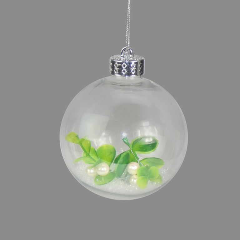 Davies Products Mistletoe & Snow Bauble 10cm