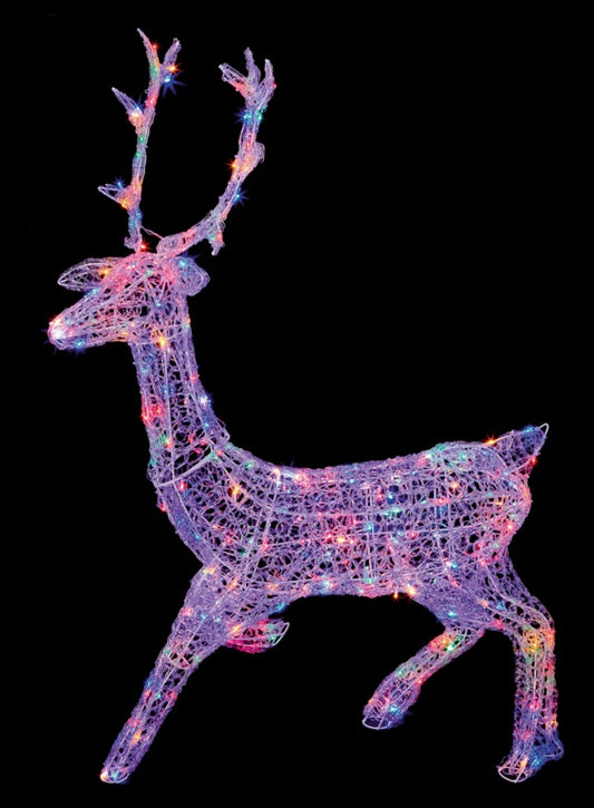 Premier Stag With Twinkling LEDs 1.4m 300 Multi Coloured LEDs