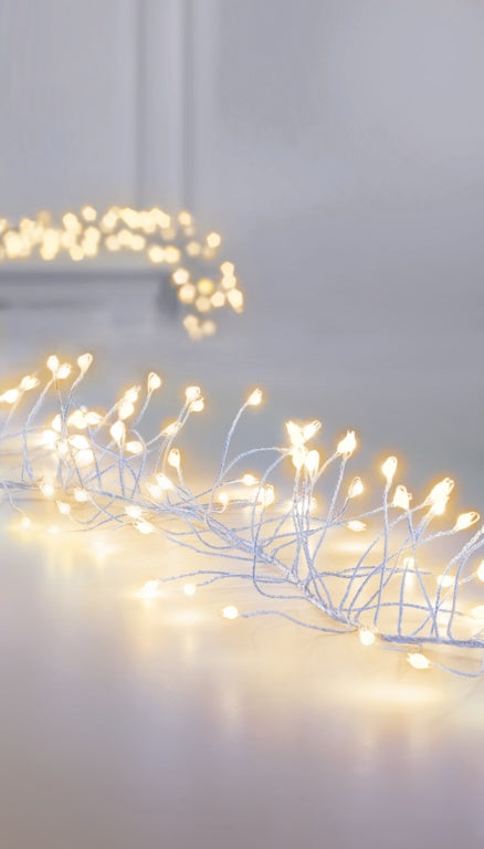 Premier Multi Action Ultra Brights Silver Garland Warm White 288 LEDs