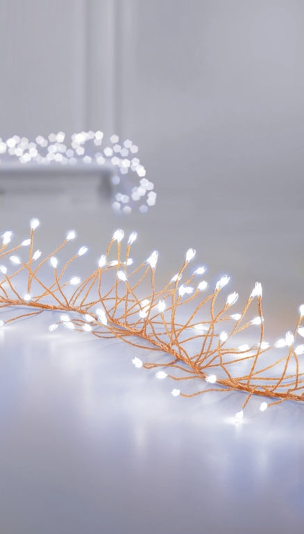 Premier Multi Action Ultra Brights Rose Gold Garland White 288 LEDs