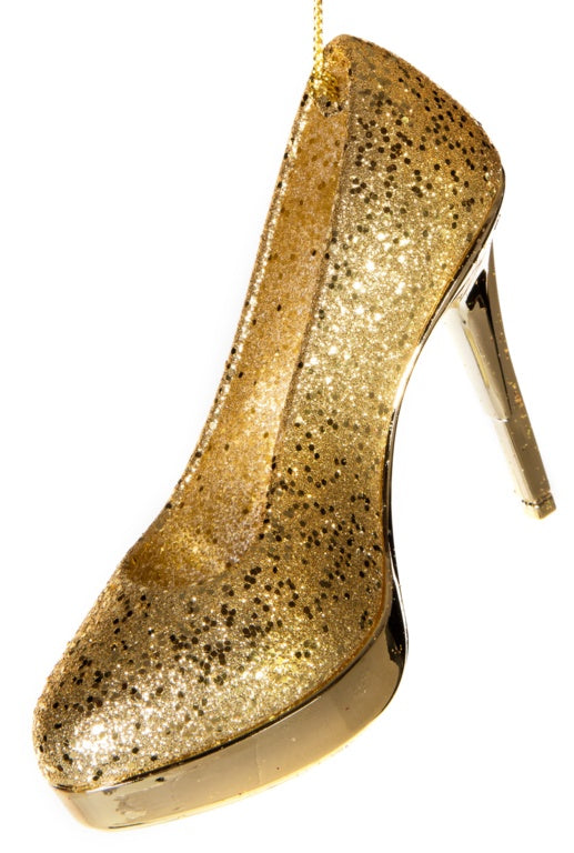 Premier Gold Glitter High Heel Shoe 11.5cm