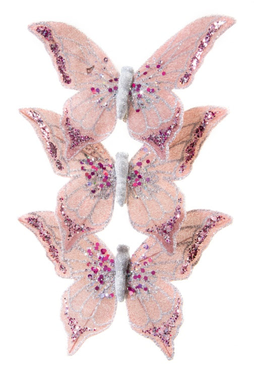 Premier 3 Piece Butterfly Clip 14.5cm Burgundy