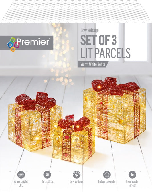 Premier Gold & Red Parcels Warm White LEDs 40 LEDs