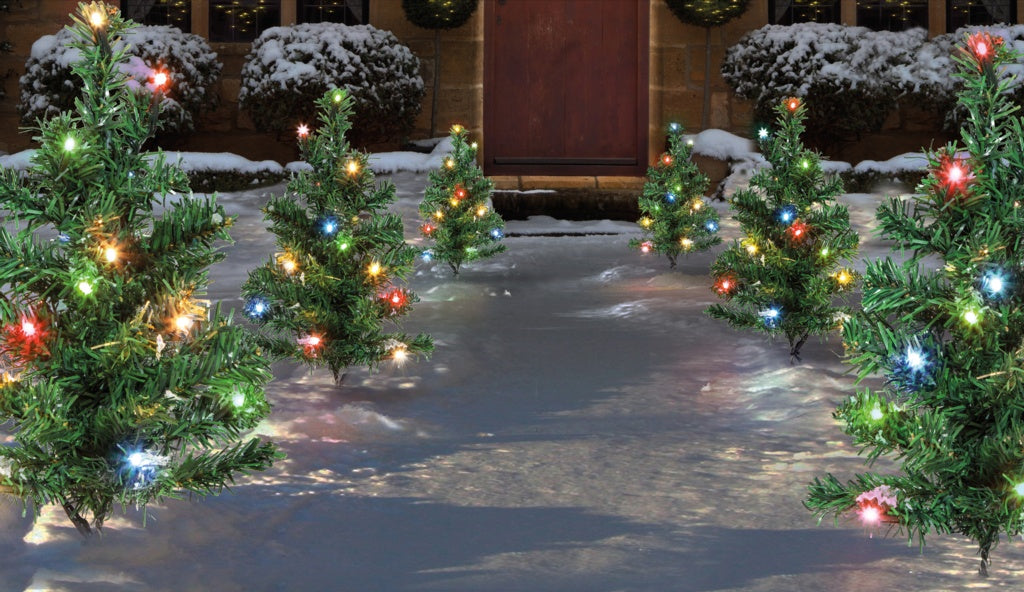 Premier Tree Path Lights 40cm 6 Piece 15 Multi Coloured LEDs