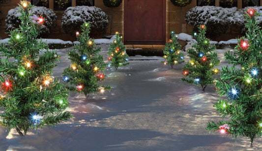 Premier Tree Path Lights 40cm 6 Piece 15 Multi Coloured LEDs