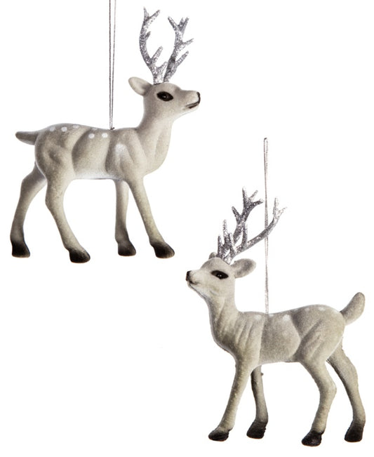 Premier Flock Deer 11.5cm Grey