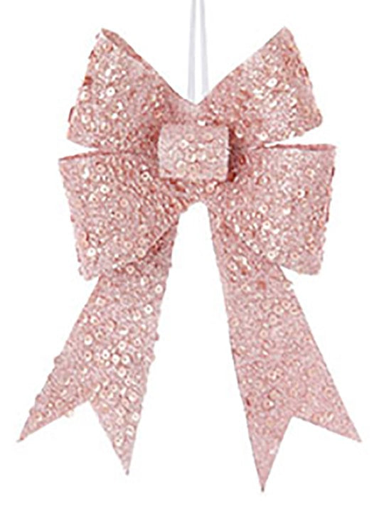 Premier Beaded Glitter Bow Clip 20cm Pink