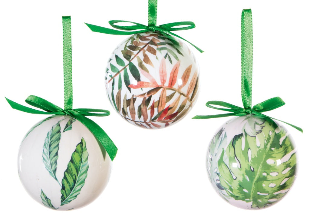 Premier Tropical Grass Decoupage Baubles 75mm