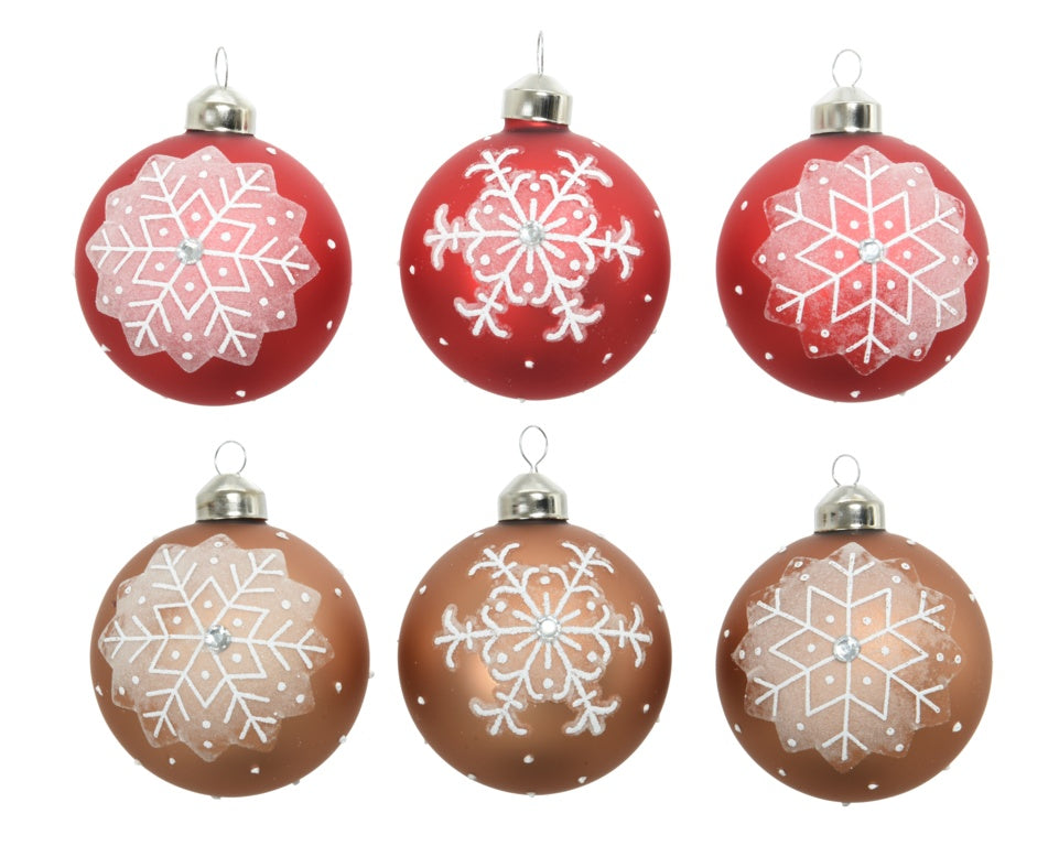 Kaemingk Matt Diamond Glass Bauble 8cm Assorted