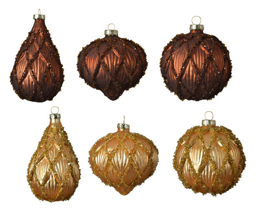 Kaemingk Bauble Glass Matt Assorted 8cm