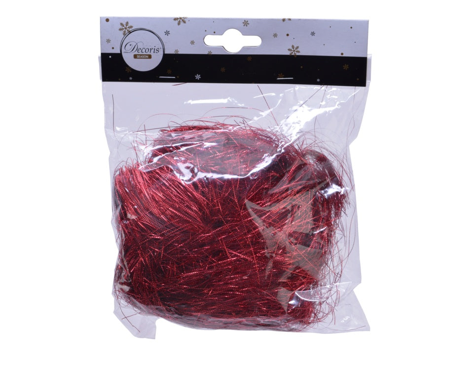 Kaemingk Hair PVC Punched Tinsel C/Red