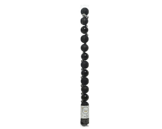 Kaemingk Shatterproof Baubles 3cm Mix Black