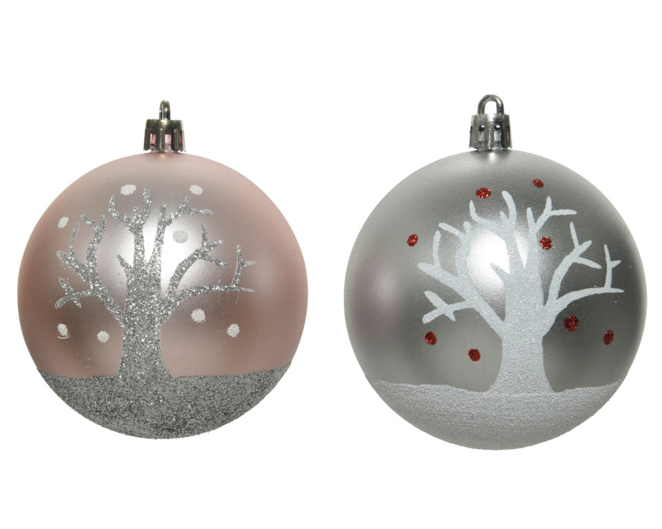 Kaemingk Bauble Shatterproof Matt Tree Assorted 8cm