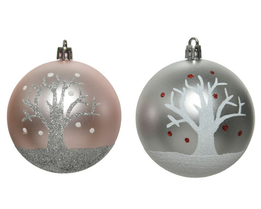 Kaemingk Bauble Shatterproof Matt Tree Assorted 8cm