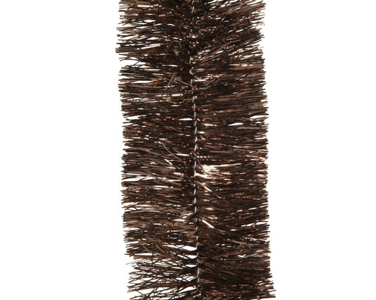 Kaemingk Shiny PVC Tinsel Garland 270cm  Dark Brown