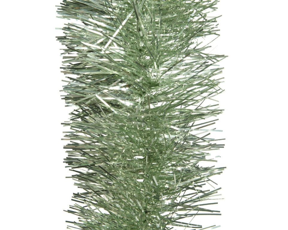 Kaemingk Shiny Tinsel Garland 270cm  Sage Green