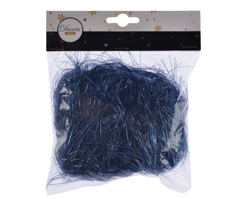 Kaemingk Hair Pvc Punched Tinsel Night Blue 5cm