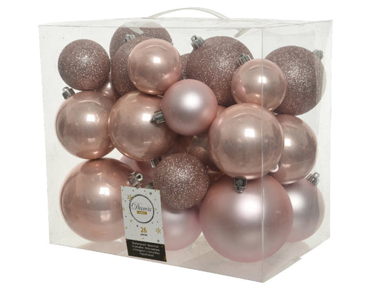 Kaemingk Shatterproof Baubles 10cm Blush Pink