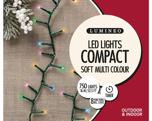 Lumineo 750 LED Compact Lights 1600cm Soft Multi Coloured