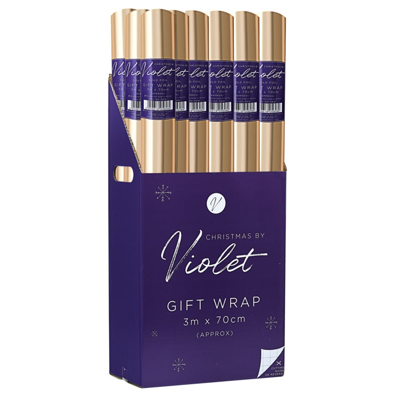 Partisan Gold Gift Wrap 3m