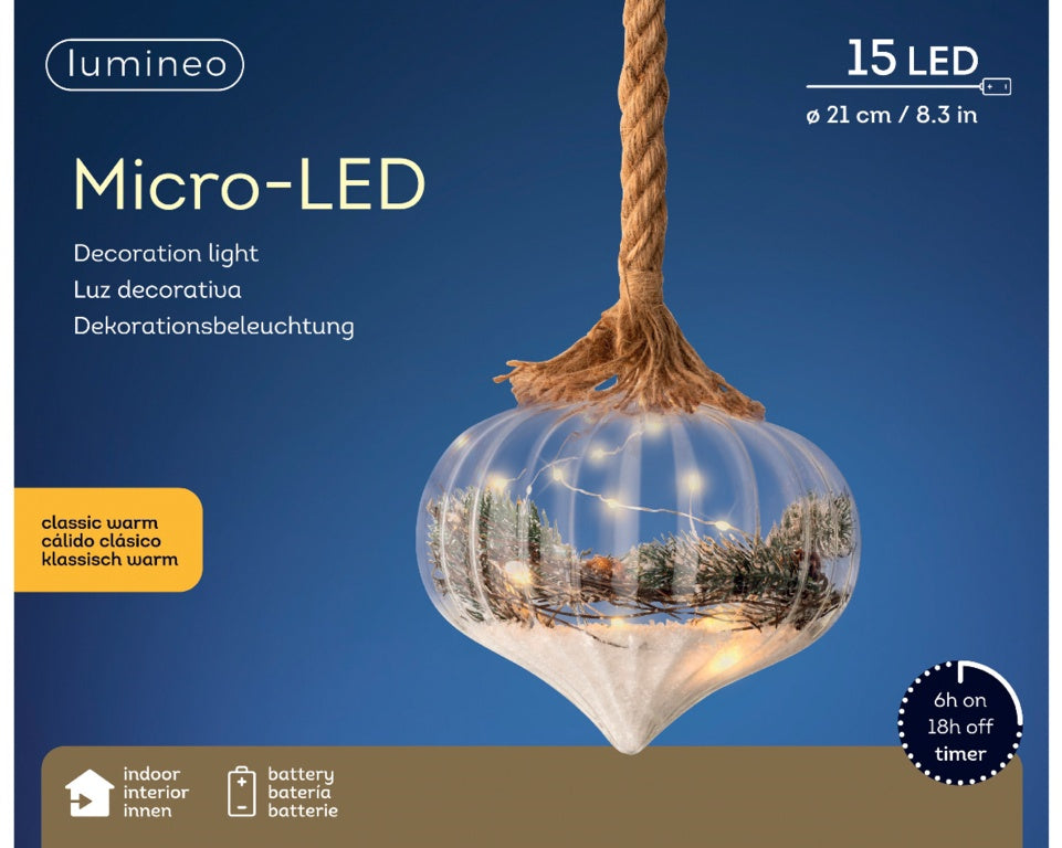 Lumineo Micro LED Onion 20cm Classic Warm