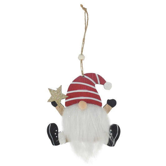 Davies Products Wooden Xmas Gonk Hanger Red & White 15cm