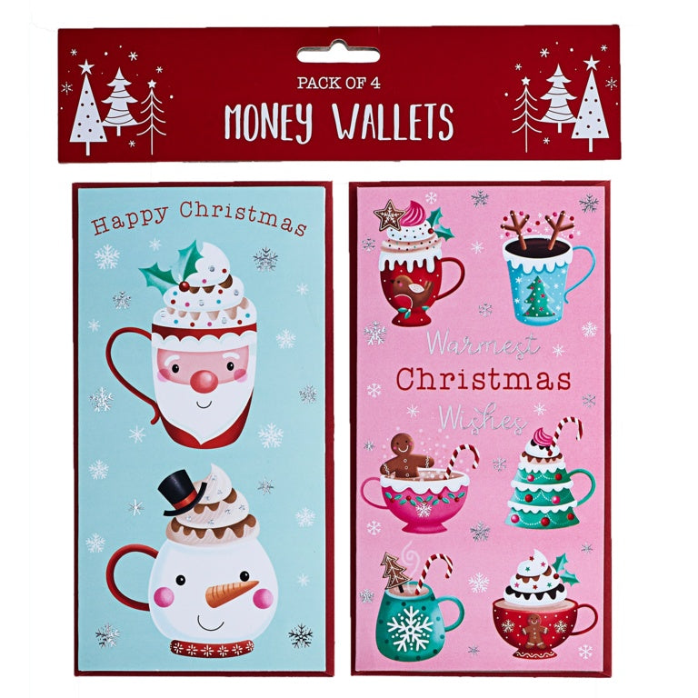 Partisan Festive Mugs Money Wallets Pack 4