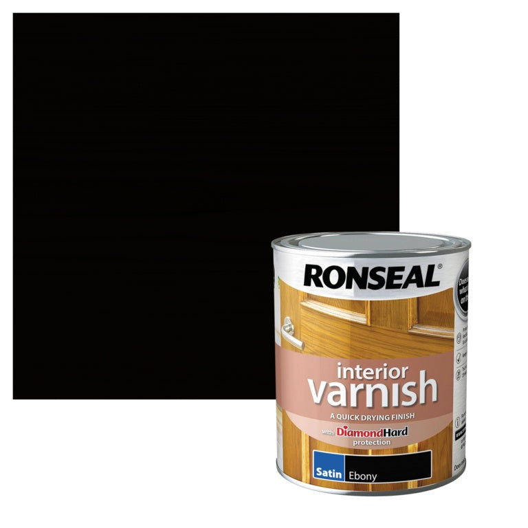 Ronseal Interior Varnish Satin 750ml Graphite