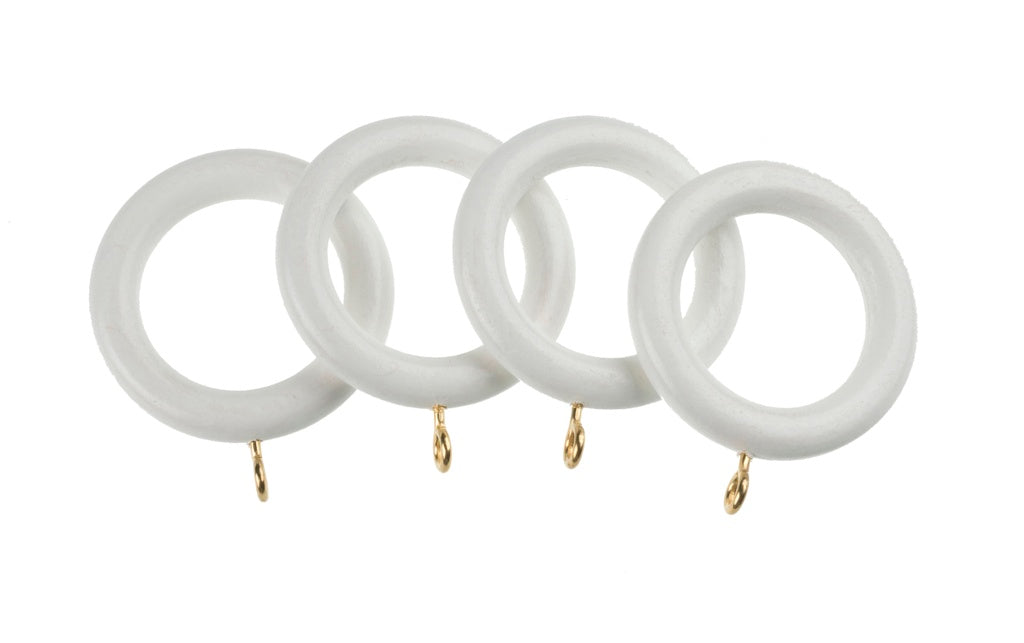 Universal Wood Rings White 4pk