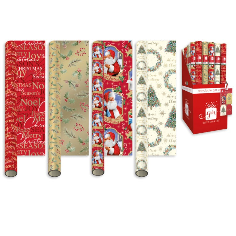 Gift Maker Elegant Traditional Wrapping Paper 4m