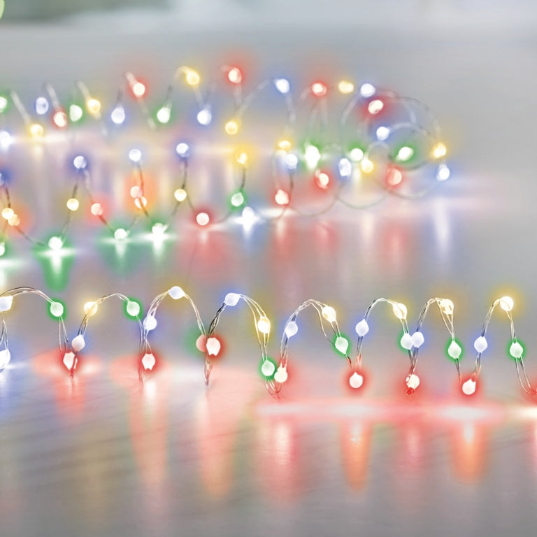 Premier Ultrabright Silver Wire 100 LEDs Multi Coloured