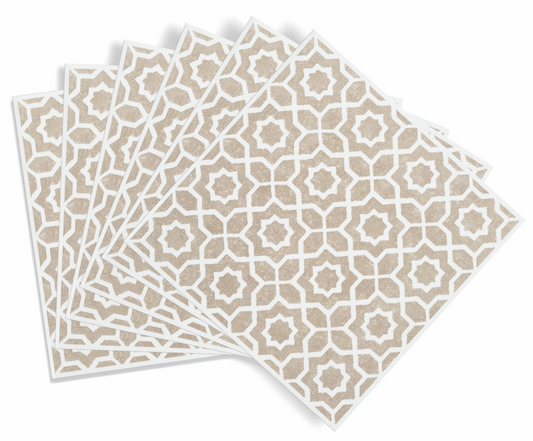 d-c-fix® Self Adhesive Wall Tile Lina Beige 15cm x 15cm / Pack Of 6