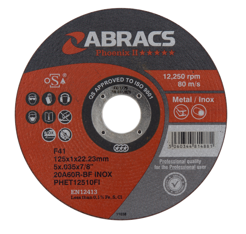 Abracs Phoenix II Extra Thin Cutting Disc 125mm x 22mm