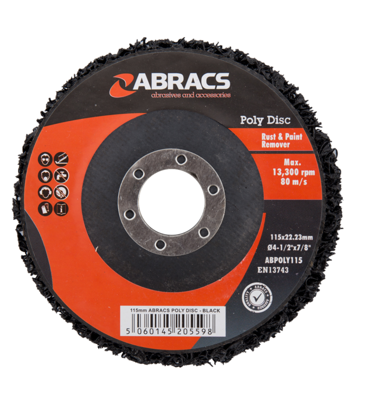 Abracs Rust & Paint Removal Poly Disc 115 x 22mm