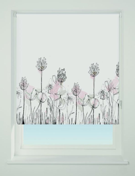 Universal Roller Blind Floral Border 90cm