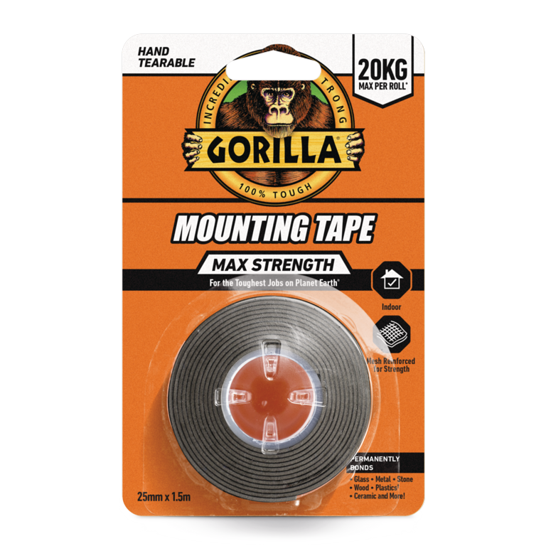 Gorilla Max Strength Mounting Tape 1.5m Black