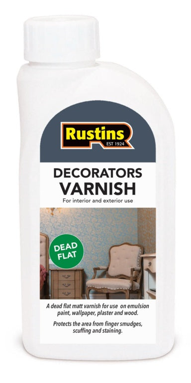 Rustins Decorators Varnish 500ml Dead Flat