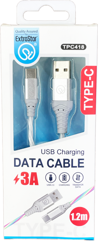 Extrastar Type C Charging Data Cable L/Up 1.2m