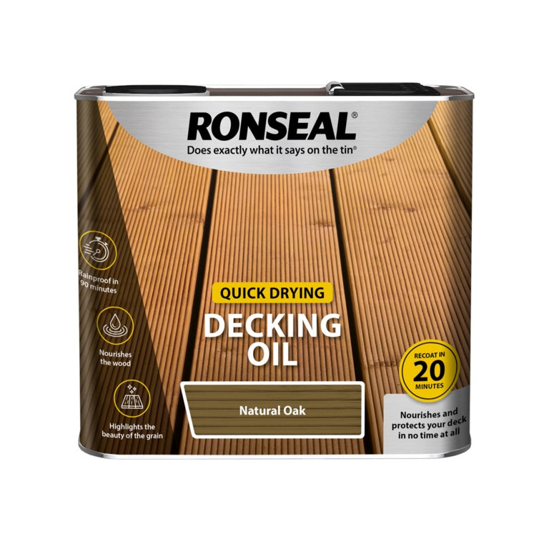 Ronseal Quick Drying Decking Oil 2.5L Natural Oak