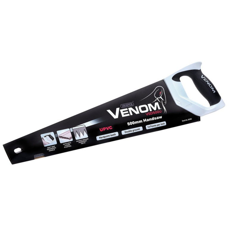 Draper Venom UPVC Handsaw 13TPI/14PPI 500mm