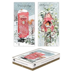 Tallon Robin Slim Christmas Cards Box 12