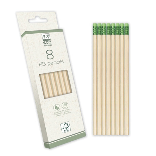 Ig Design Eco Essentials HB Pencils Pack 8