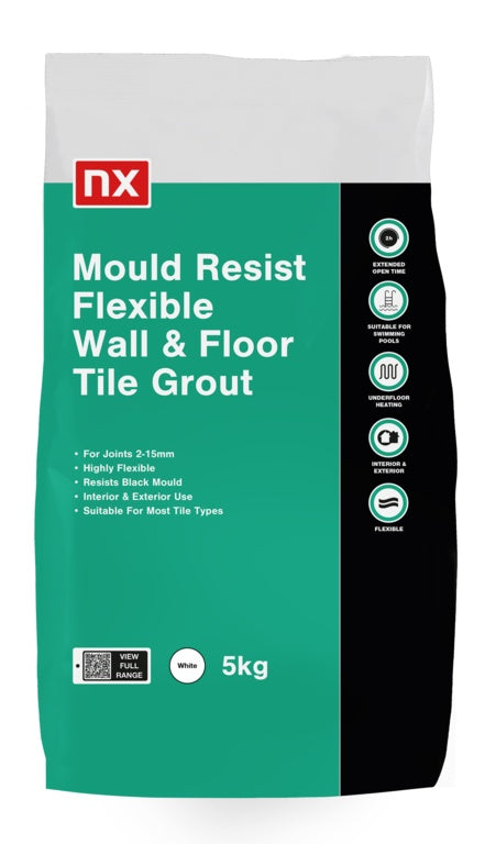 NX Mould Resist Wall & Floor Grout 5kg White