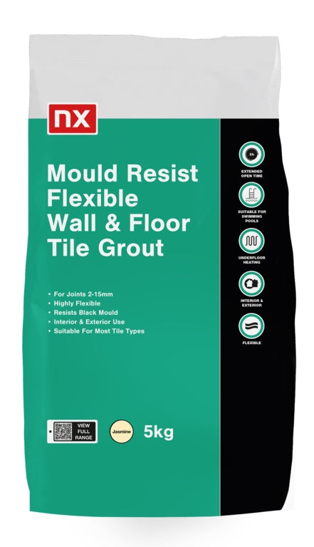 NX Mould Resist Wall & Floor Grout 5kg White