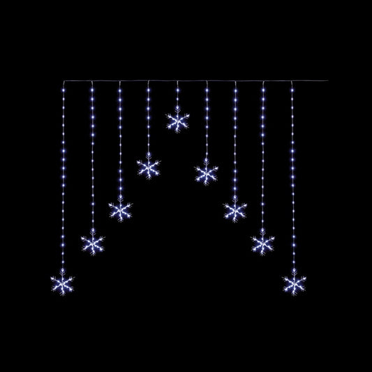 Premier FlexiBrights Snowflake V Curtain With 267 LEDs White 1.2m