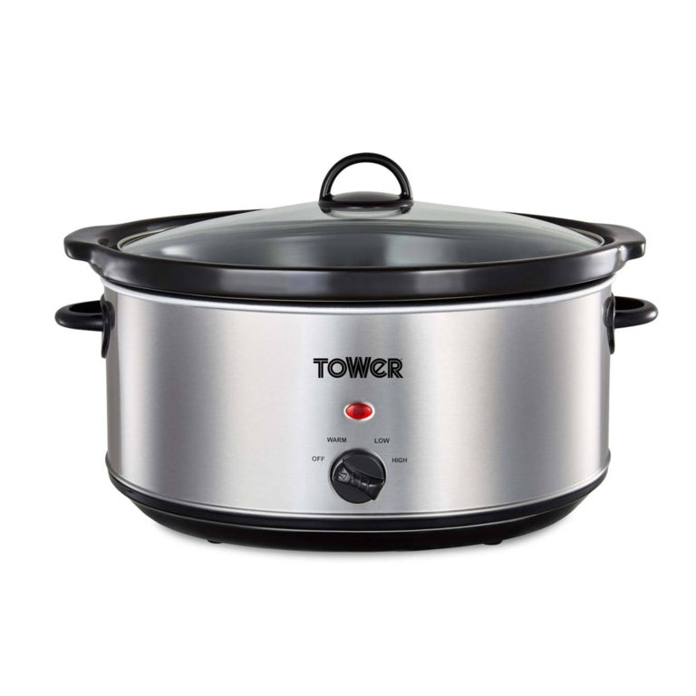 Tower Steel Slow Cooker Stainless 6.5L