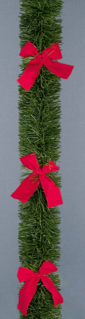 Premier Tinsel With Red Bows 2.7m x 10cm